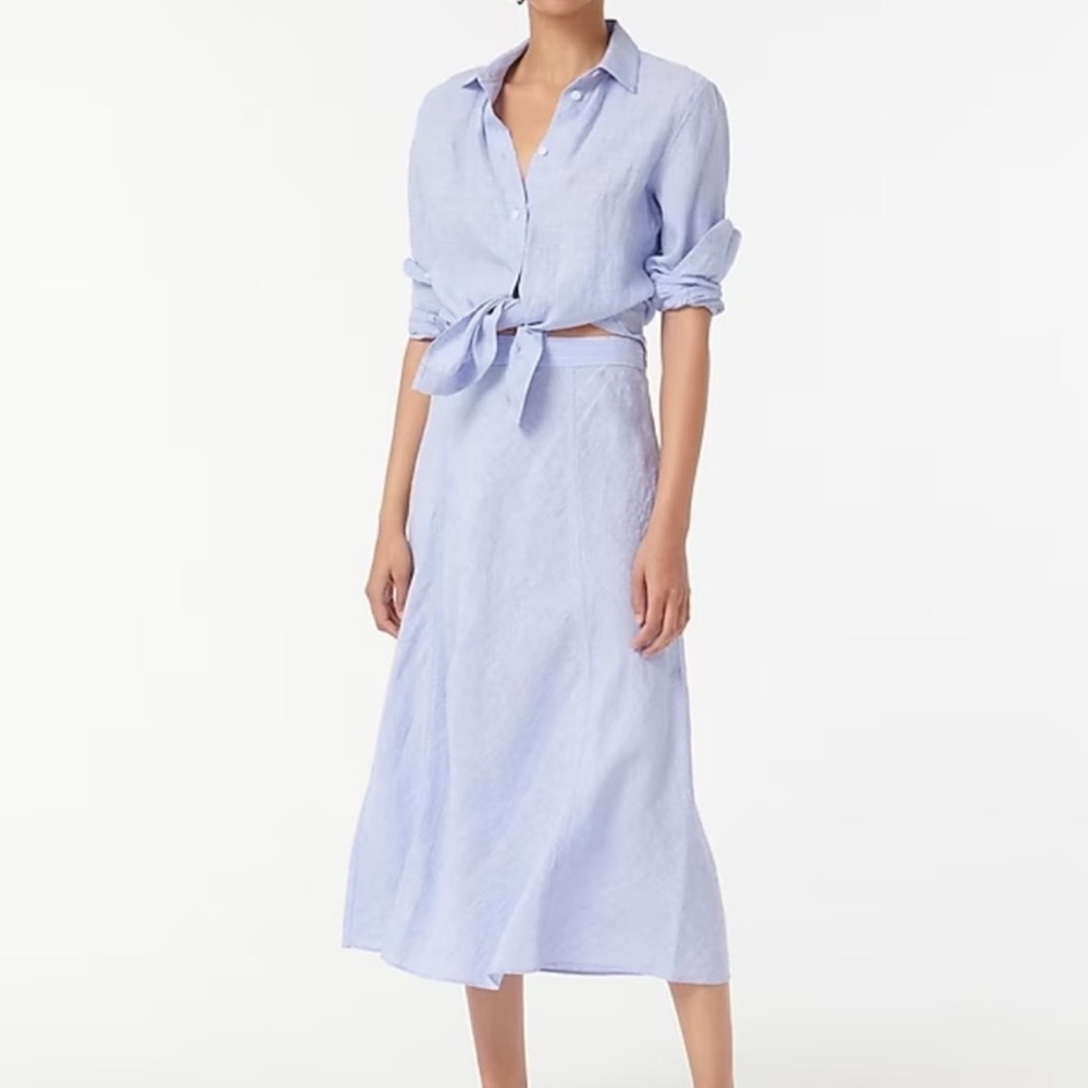 J. Crew Light Blue Midi Skirt